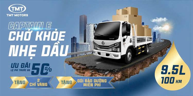 Xe tải thùng 2 tấn 5 TMT Caption E250 – Giải pháp tối ưu cho vận tải nhẹ đô thị 2025