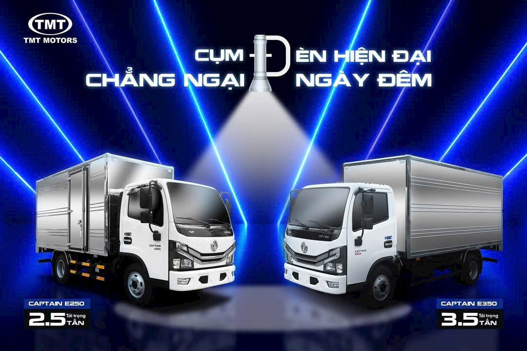 Xe tải thùng 2 tấn 5 TMT Caption E250 – Giải pháp tối ưu cho vận tải nhẹ đô thị 2025